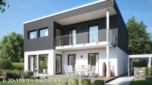 Bauhaus Kubus mit Flachdach