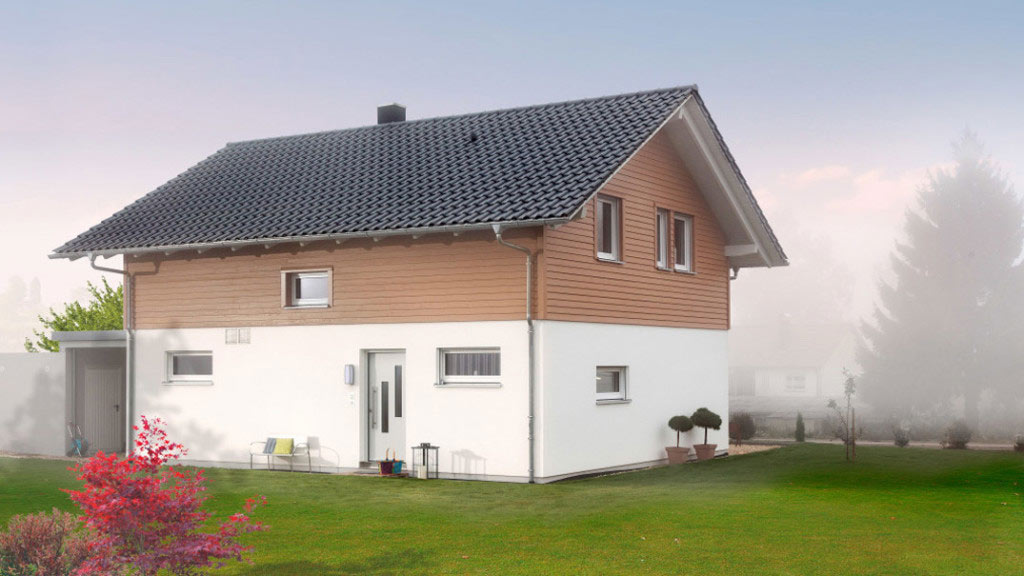 Schwörer-Haus im Nebel
